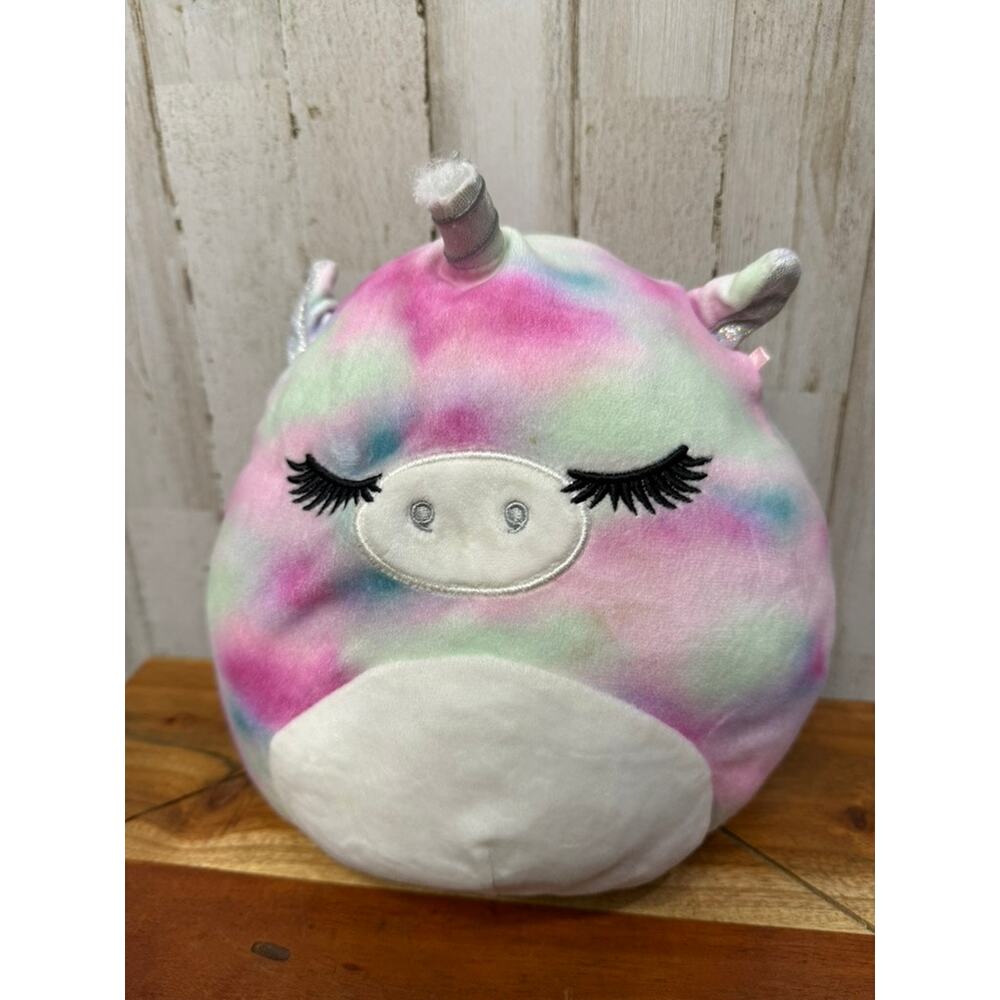 Squishmallows 8" Dahlia Tie-Dye Unicorn Claire's Exclusive Plush